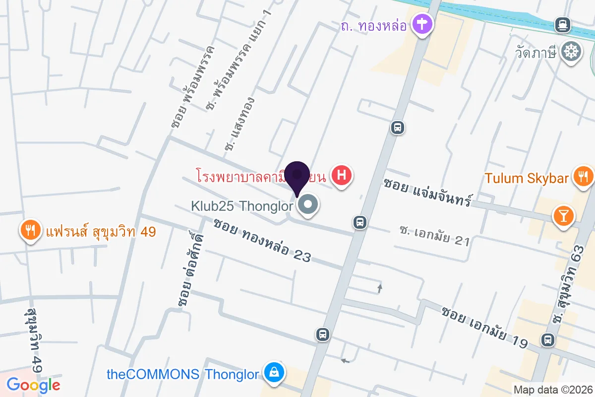 แผนที่ตำแหน่งD25 Condominium Thonglor