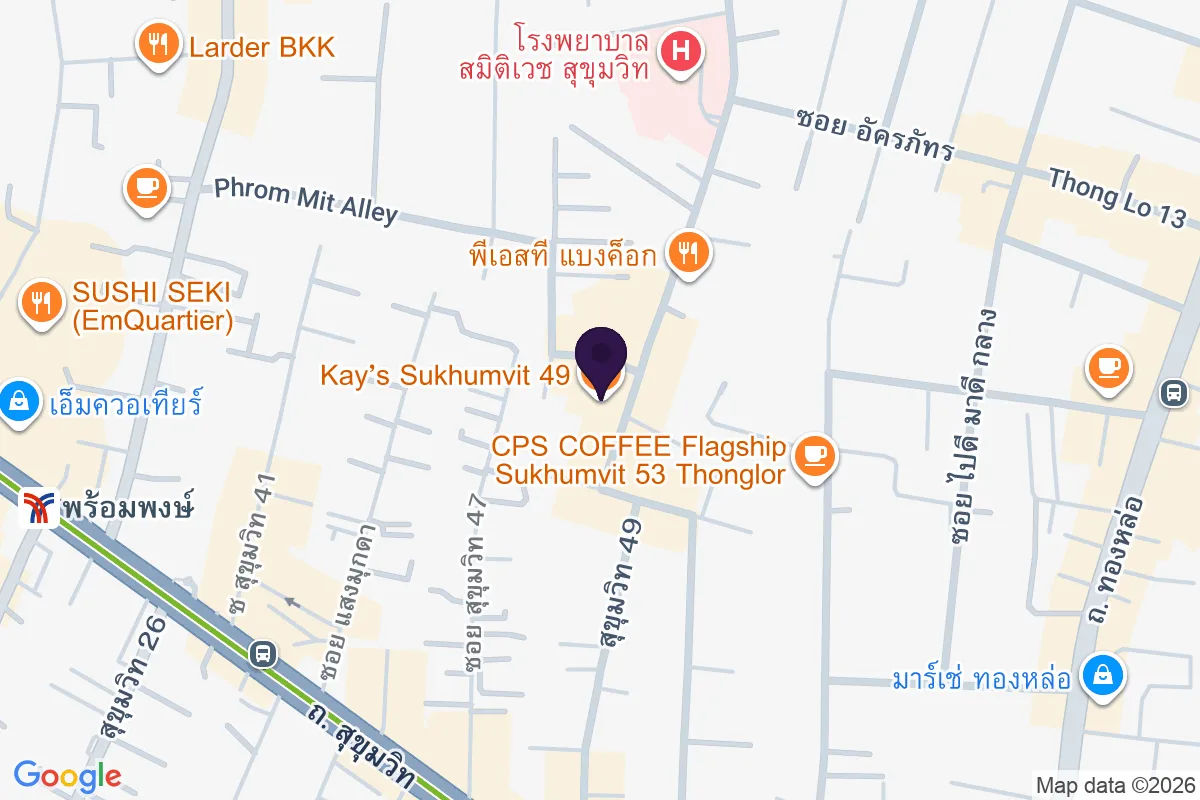แผนที่ตำแหน่งKay’s Sukhumvit 49