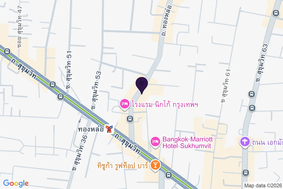 แผนที่ตำแหน่งซูรุอุด้ง ทองหล่อ