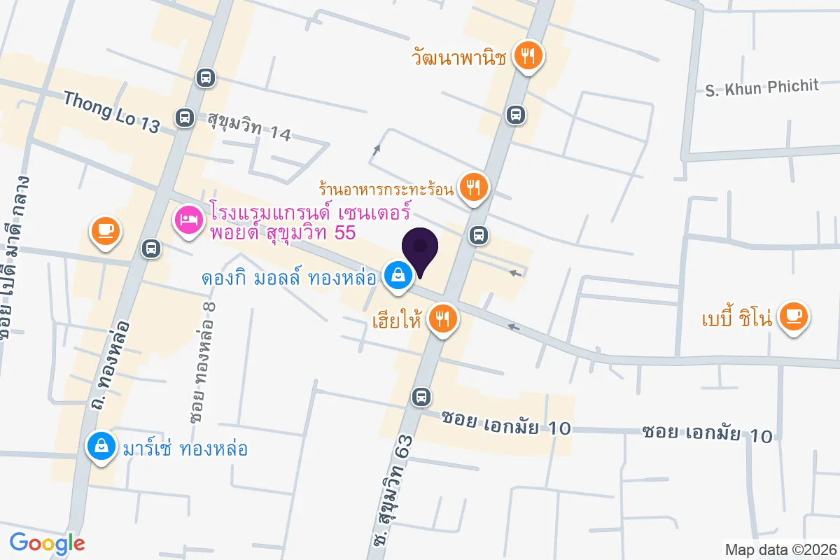 แผนที่ตำแหน่งอีหล่า อีสานกายะ ทองหล่อ (สาขา2)