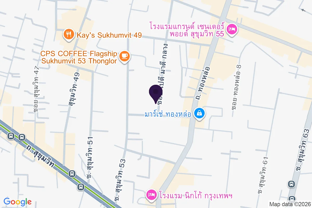 แผนที่ตำแหน่งคั่วกลิ้ง ผักสด ทองหล่อ