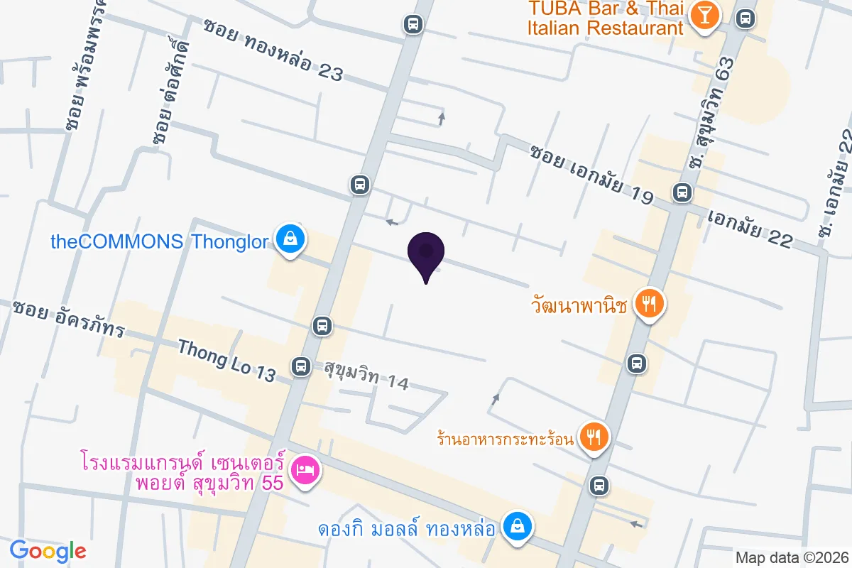 แผนที่ตำแหน่งThe Clover Thonglor Residence