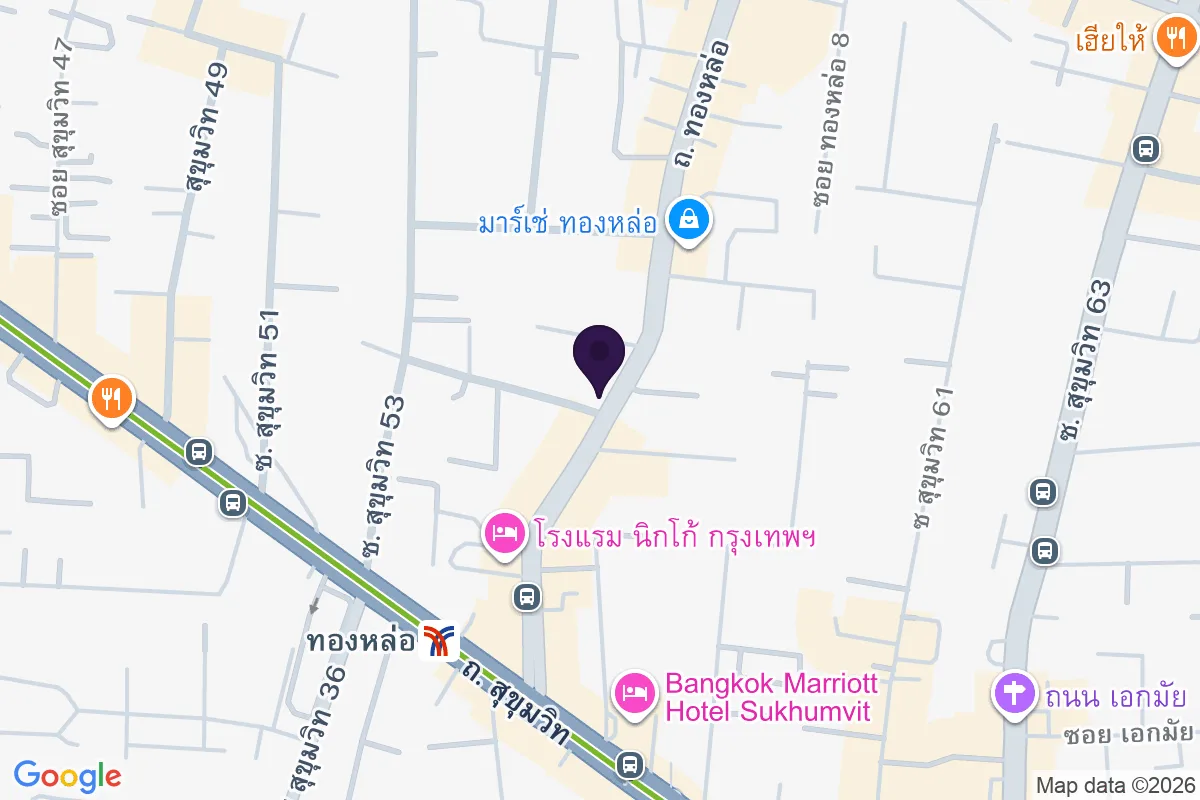 แผนที่ตำแหน่งเดอะ แบงค็อค ทองหล่อ